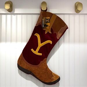 NWT Yellowstone 20” Cowboy Boot Christmas Stocking